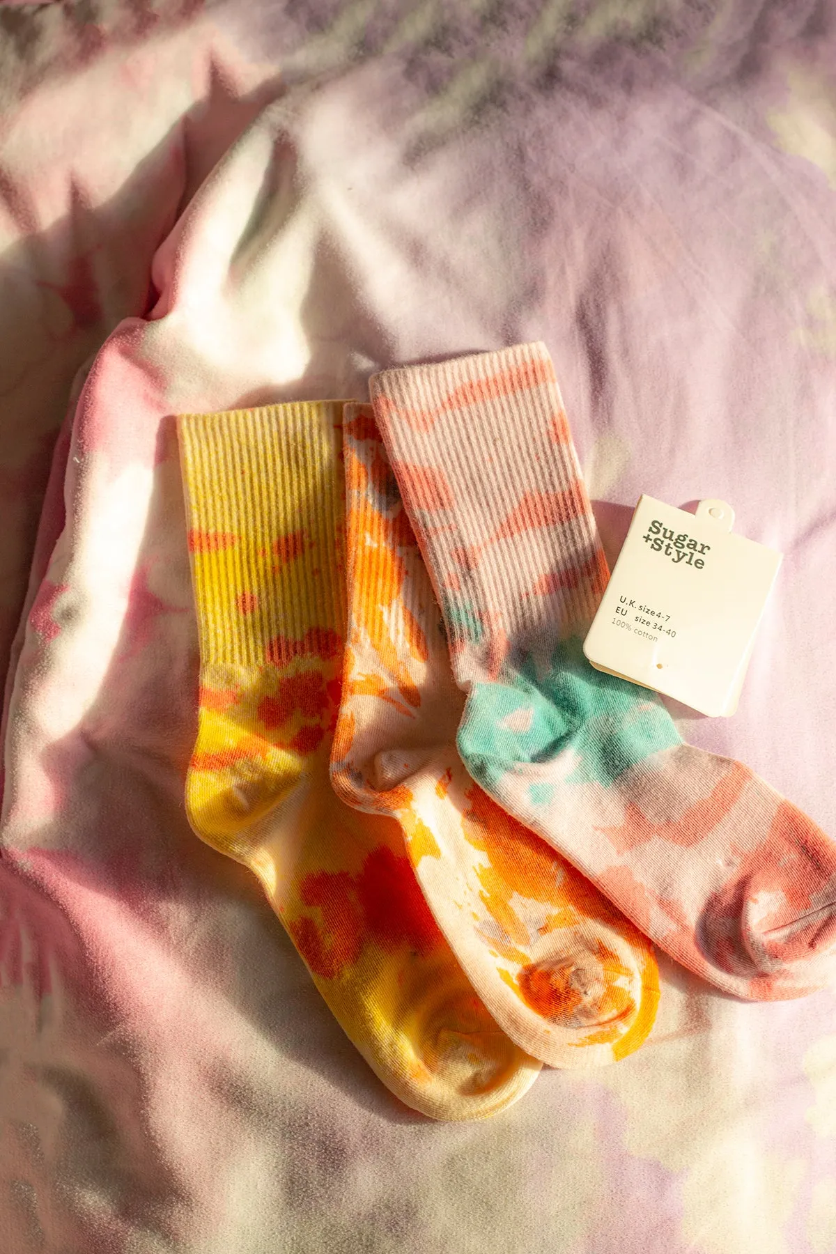 Tie Dye Ribbed Socks