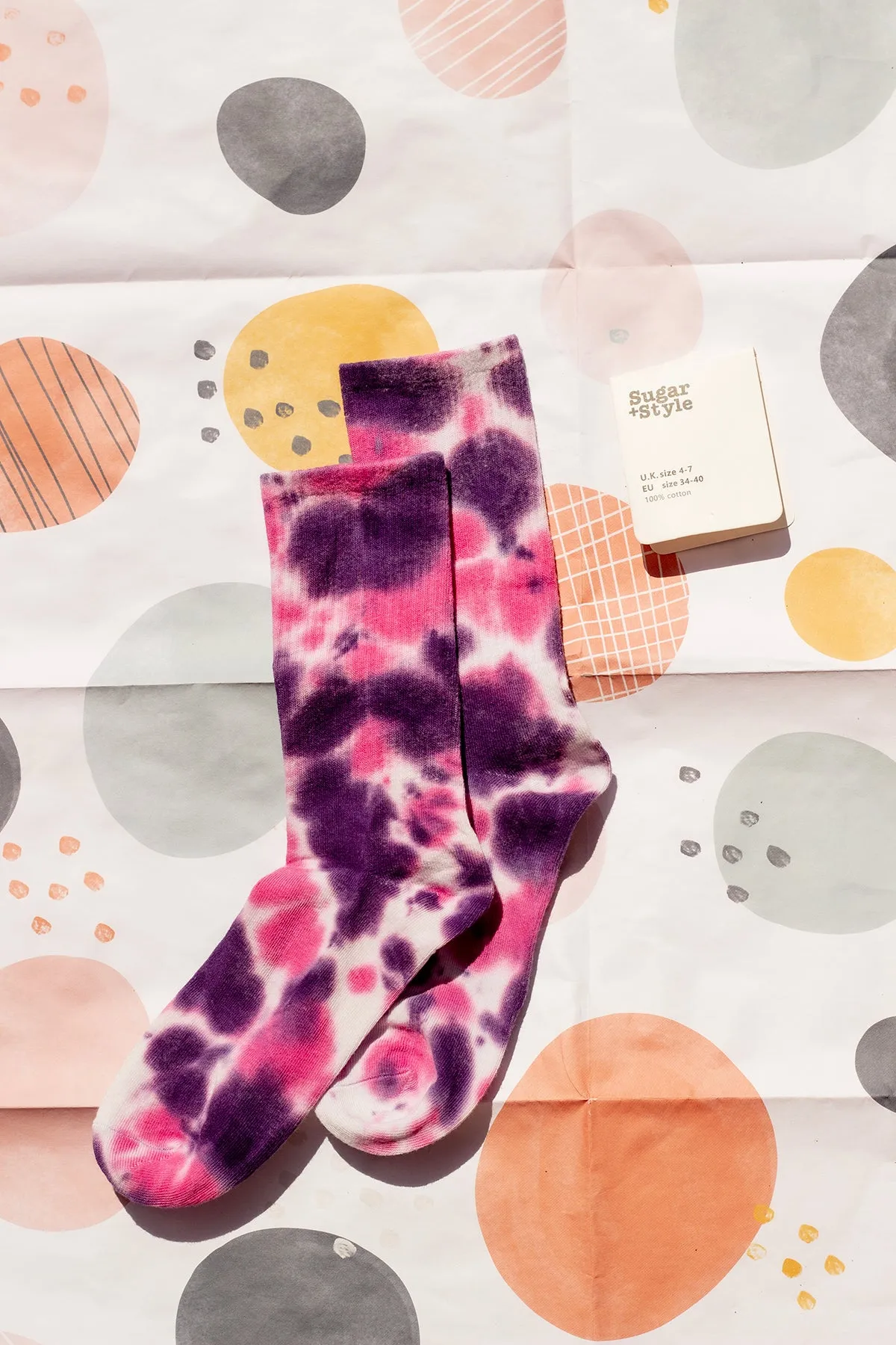 Tie Dye Ribbed Socks