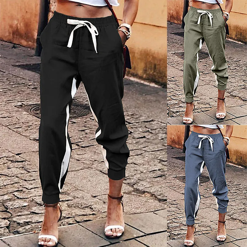 Tie Waist Capri length Urban Striped Pants