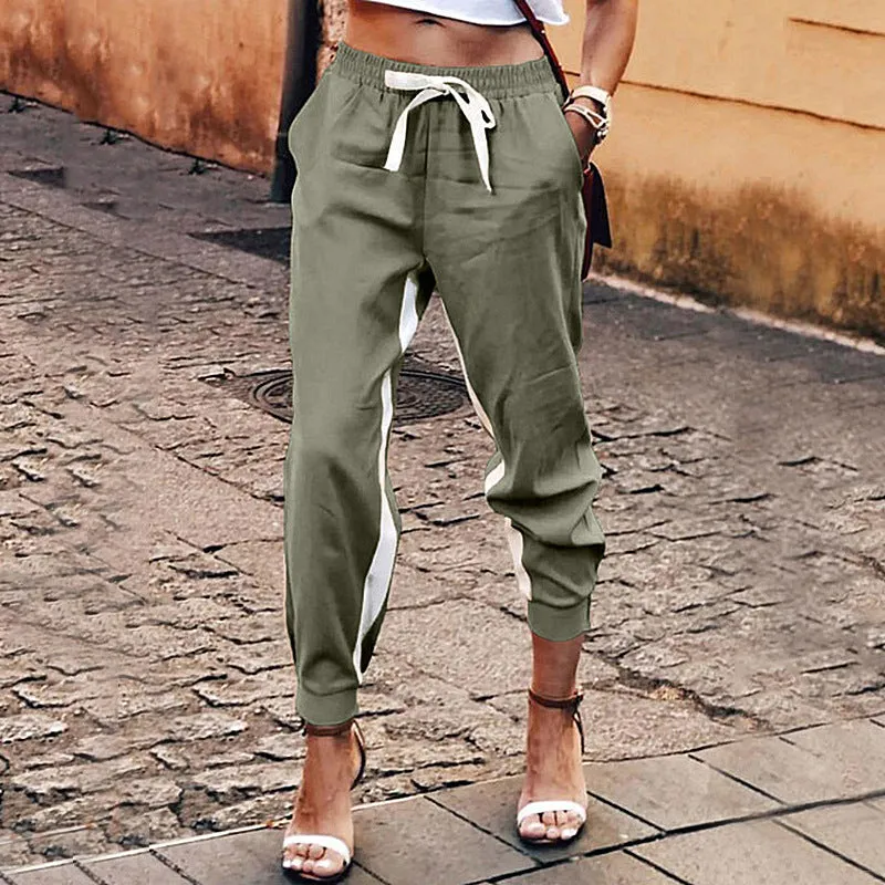 Tie Waist Capri length Urban Striped Pants