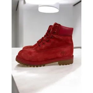 Timberland‎ 50th Anniversary Premium 6&quot; Red Waterproof Boots Boys Girls Size 4