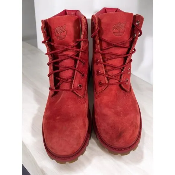 Timberland‎ 50th Anniversary Premium 6&quot; Red Waterproof Boots Boys Girls Size 4
