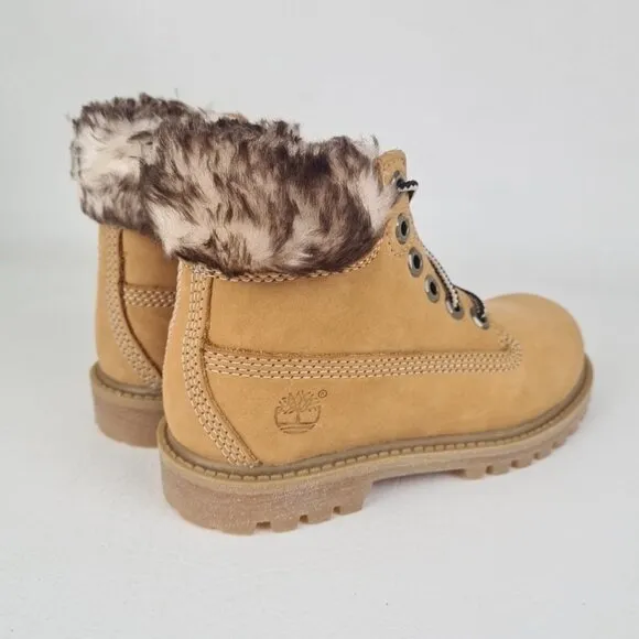 Timberland 6 IN Premium Classic Little Kids Boots Wheat Nubuck Size 11