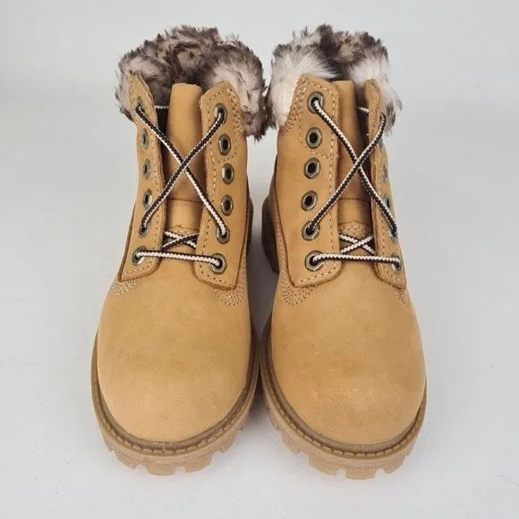 Timberland 6 IN Premium Classic Little Kids Boots Wheat Nubuck Size 11