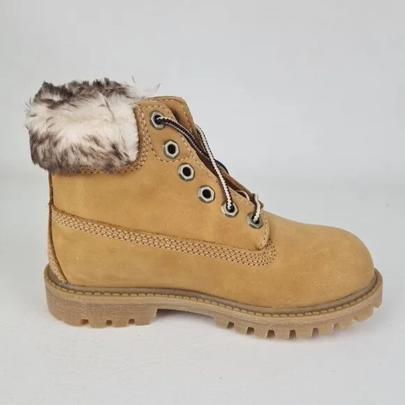 Timberland 6 IN Premium Classic Little Kids Boots Wheat Nubuck Size 11