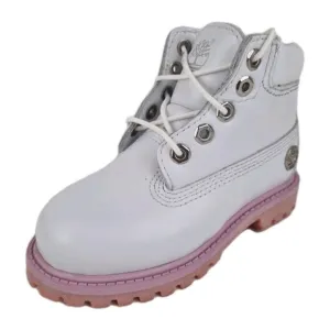 Timberland 6In Classic TODDLER Casual Boots Outdoors White Leather