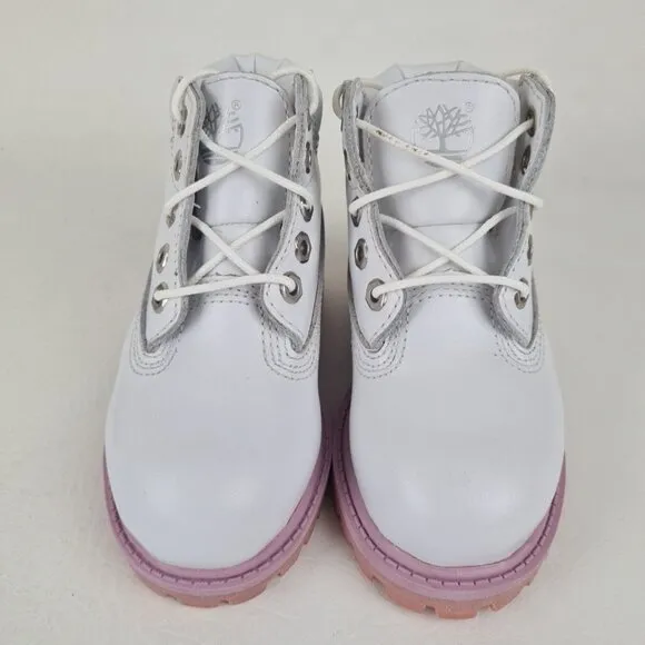 Timberland 6In Classic TODDLER Casual Boots Outdoors White Leather