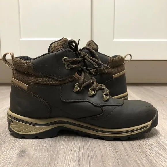 Timberland Boys Size 4.5 Boots Waterproof Hiking Lace Up Outdoor Shoes
