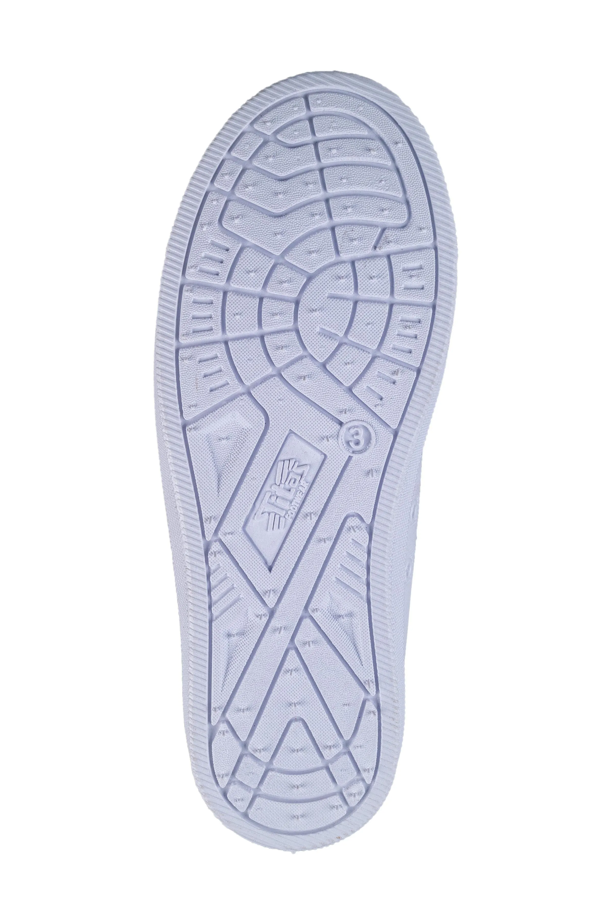 Titas White Canvas School Shoe