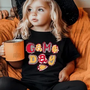 Torn Paper Game Day Black Tee