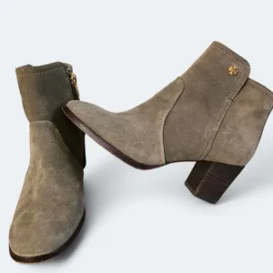 Tory Burch Ankle Boots Green Suede Size 6