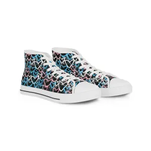 Trans Graffiti Hearts High Top Sneakers