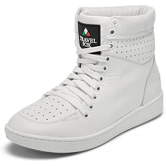 Travel Fox 900 Series Men's White Nappa Leather High Top Sneakers 916101 107
