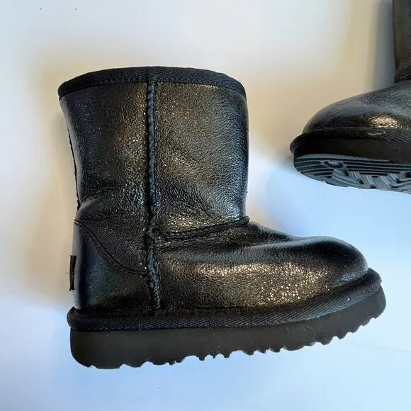 UGG Classic II Black Metallic Sparkle Boots
