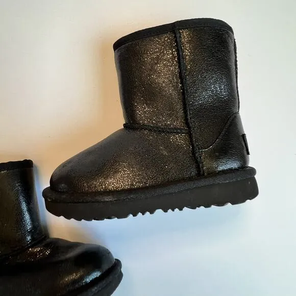 UGG Classic II Black Metallic Sparkle Boots