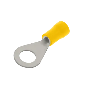 Unicrimp QYR6 Yellow Ring Terminal 6mm Hole (100 Pack)