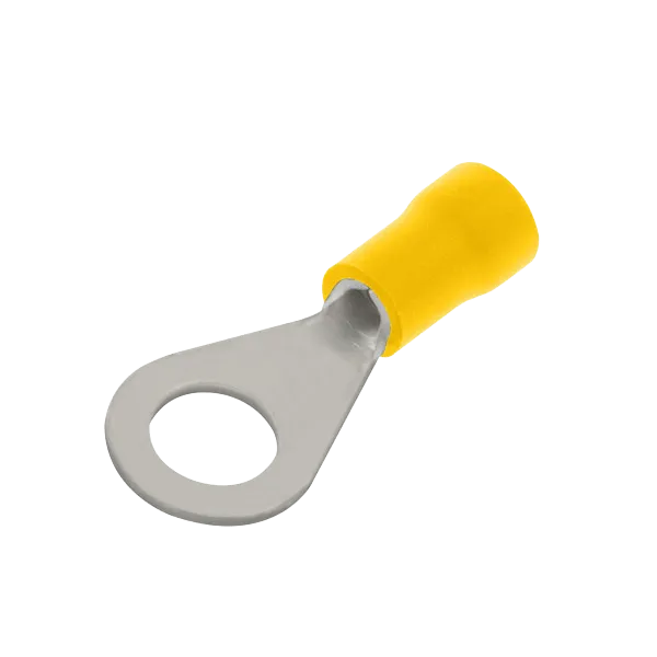 Unicrimp QYR6 Yellow Ring Terminal 6mm Hole (100 Pack)