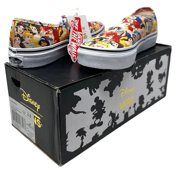 Vans Kids Youth X Disney Multi Princes Cinderella Snow White Belle Ariel Shoes