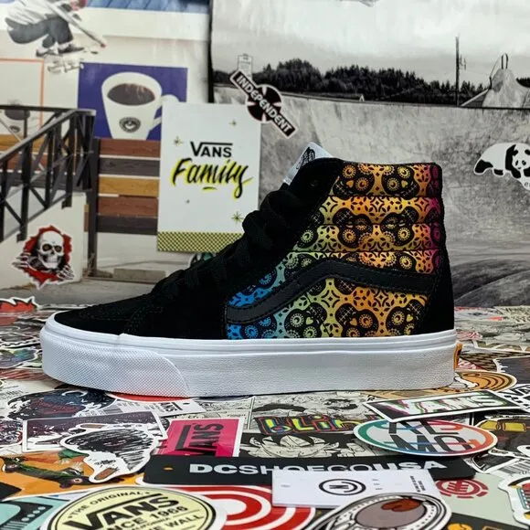Vans Shoes sk8-hi Calavera Black New