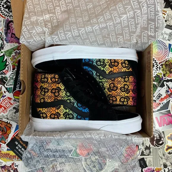 Vans Shoes sk8-hi Calavera Black New