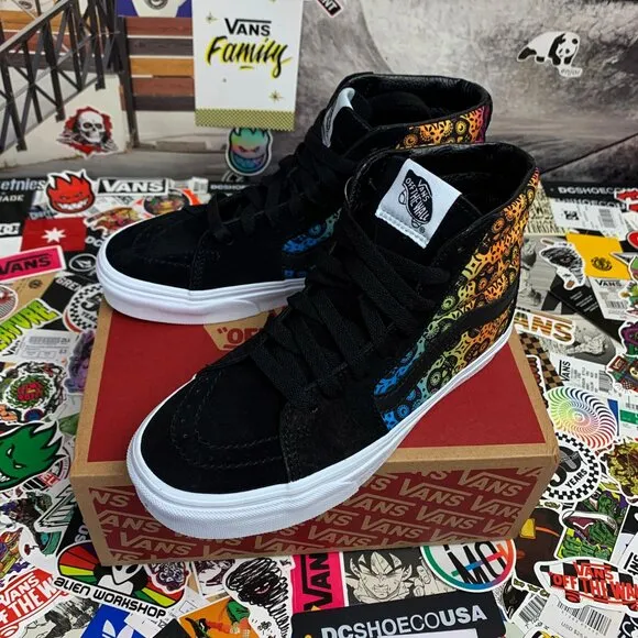 Vans Shoes sk8-hi Calavera Black New