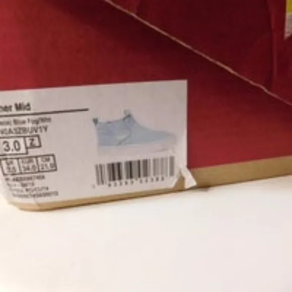 Vans Suede Blue Asher Mid Kids Size 3