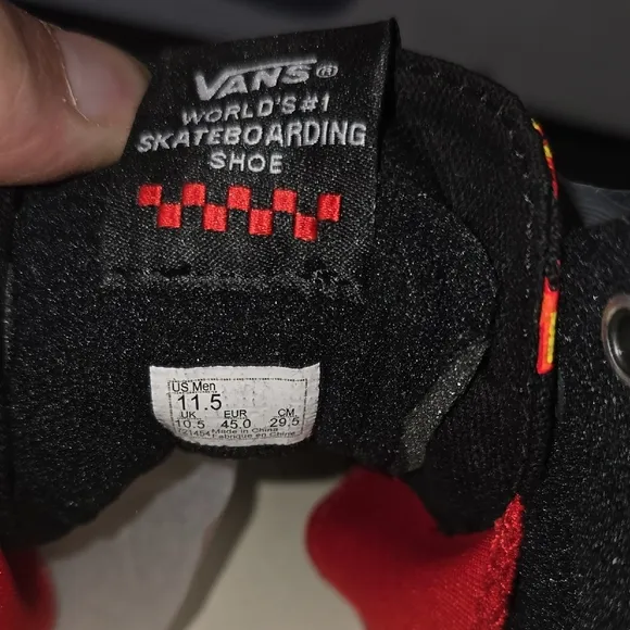 Vans Thrasher Black and Orange High-Top Sneakers