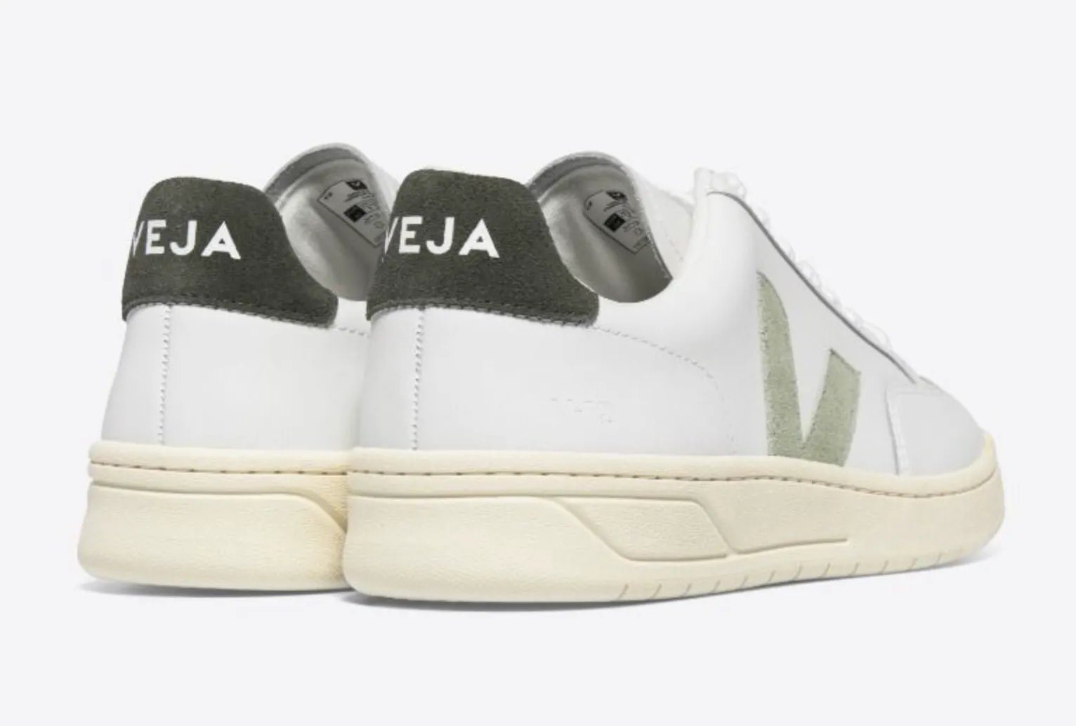 Veja Men's V-12 Leather White Clay Mud