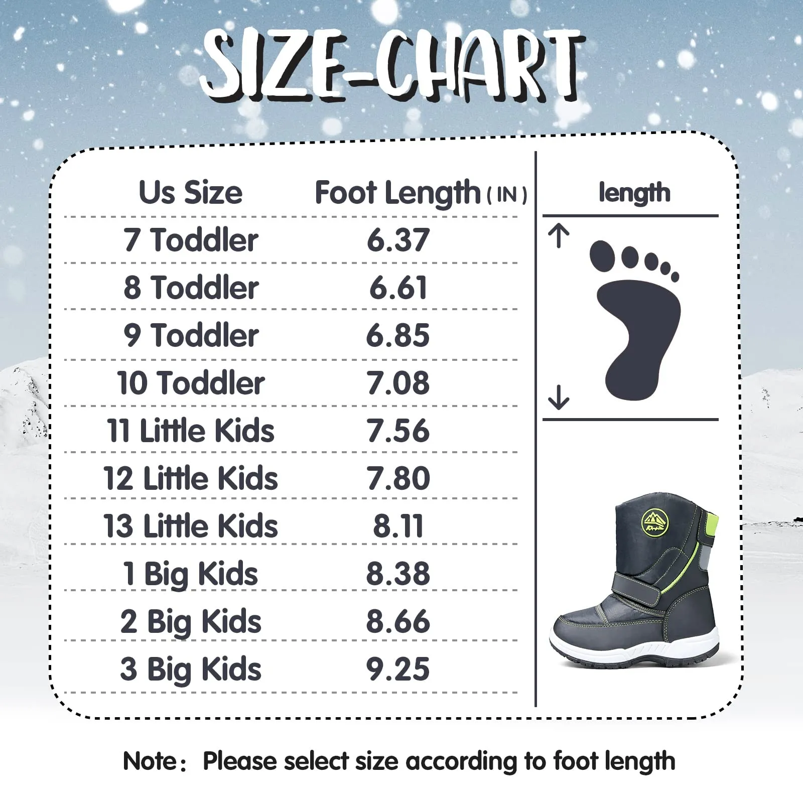 Velcro Side Zipper Outdoor Waterproof Snow Boots