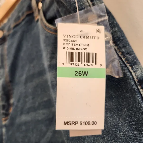 Vince Camuto NWT Ankle Denim Mid Indigo Pant