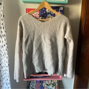 Vince colorblock arm ribbed wool sweater