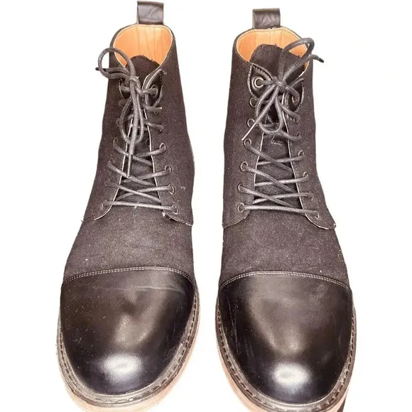 Vintage Foundry Co Men's Black, Gray, &amp; Tan Seth Lace-Up Boots