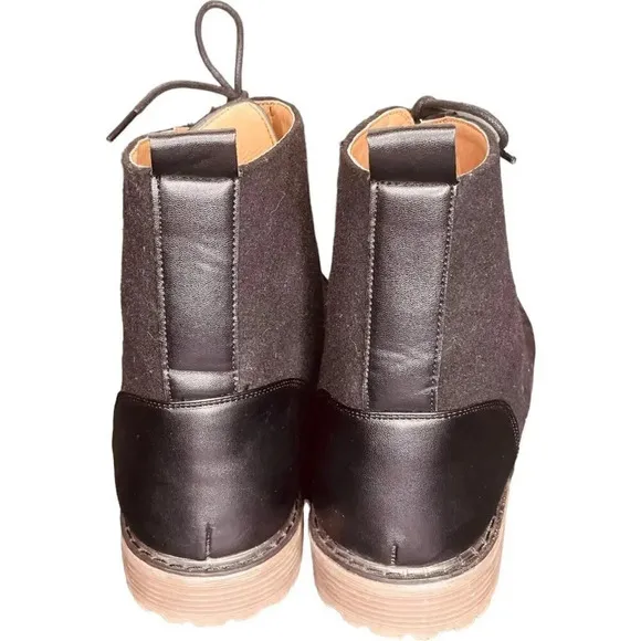 Vintage Foundry Co Men's Black, Gray, &amp; Tan Seth Lace-Up Boots