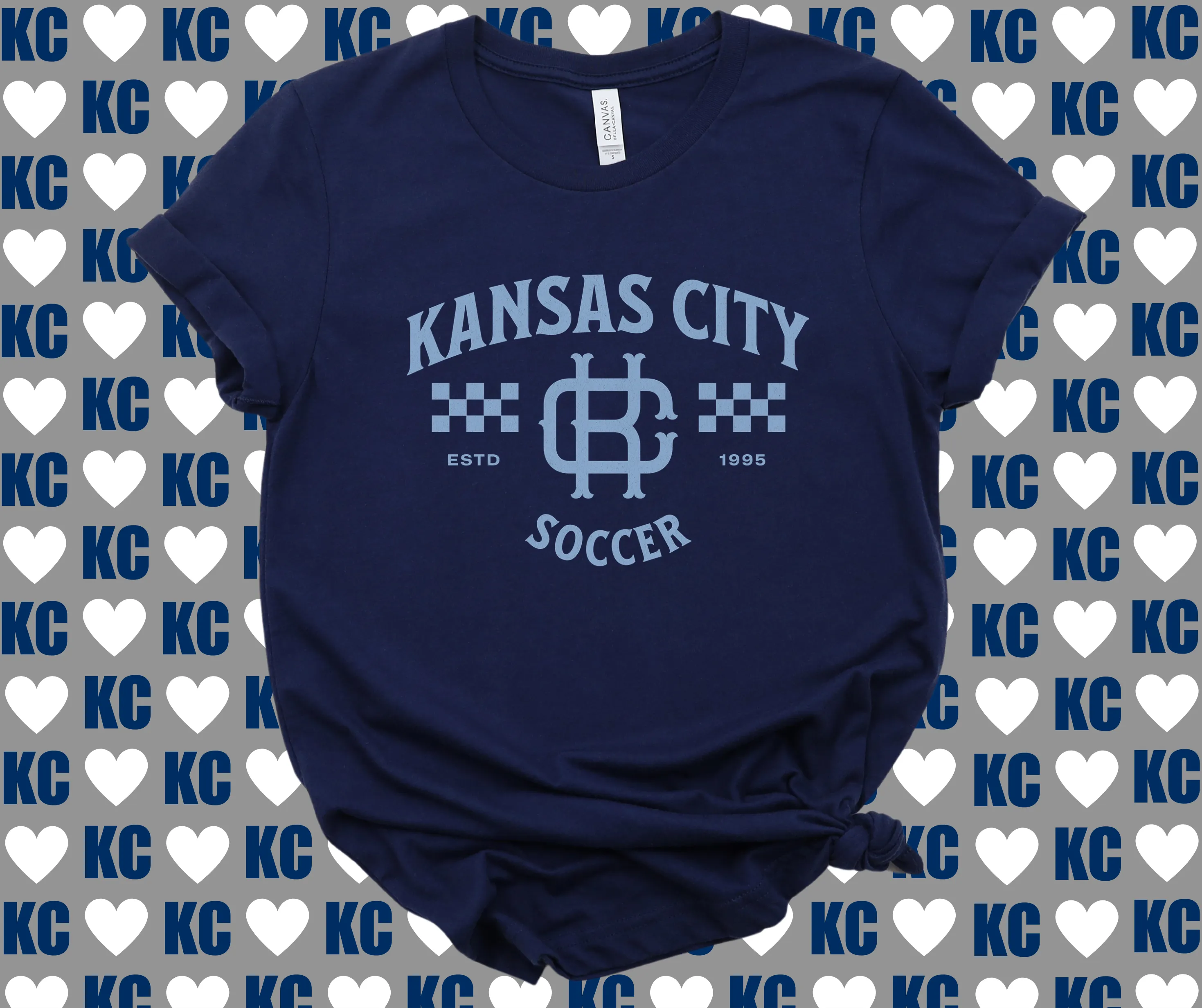 Vintage Kansas City Soccer Navy Tee