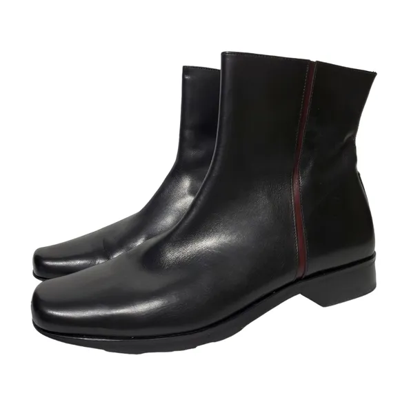 Vintage Y2K VIA SPIGA Italian Leather Square Toe Chukka Boot Mens Size 8.5