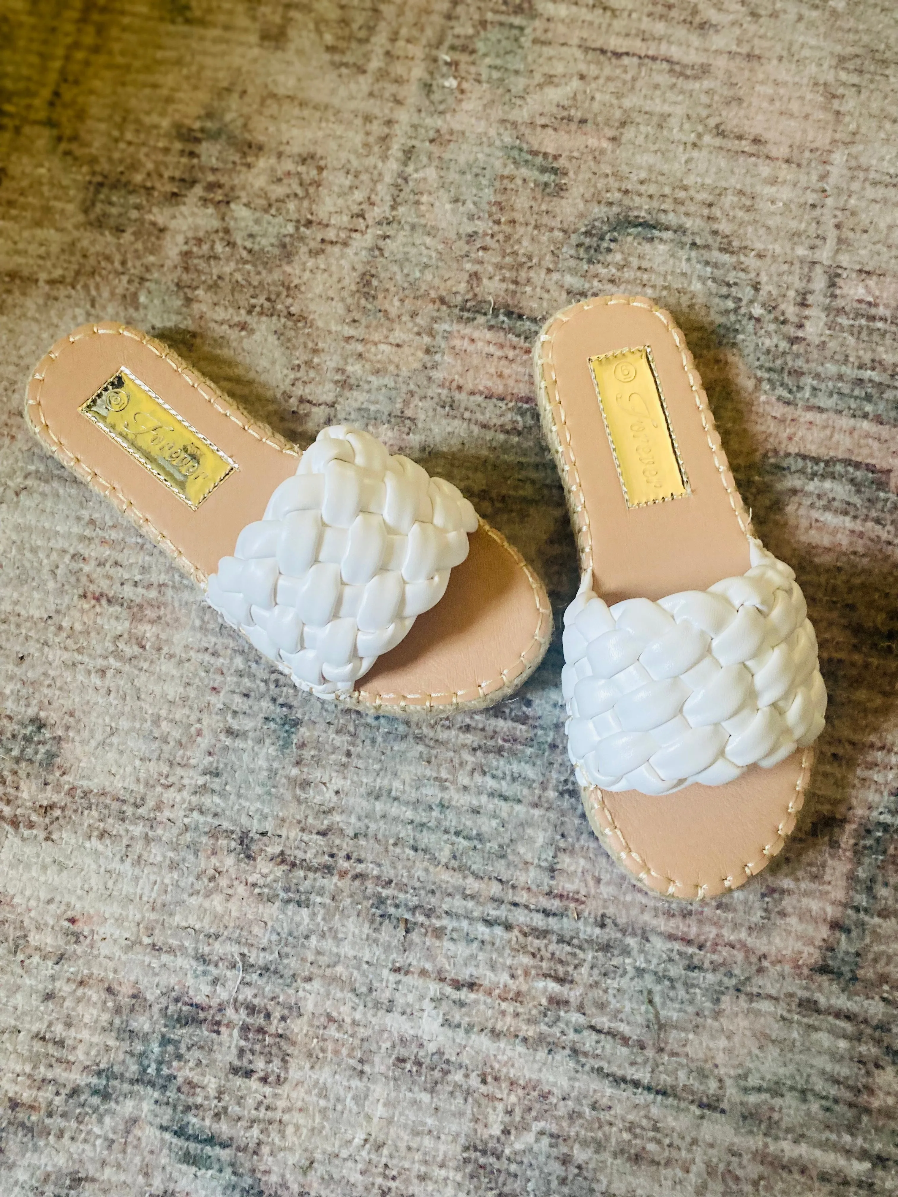 White Braided Sandal