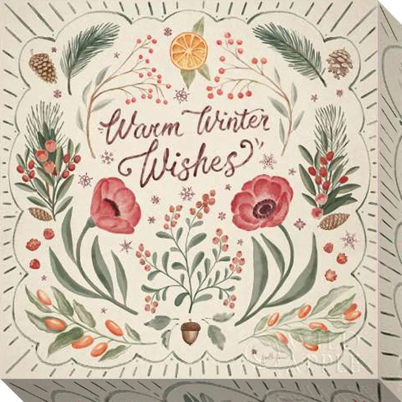Winter Wishes Citrus: Gallery Wrapped Canvas