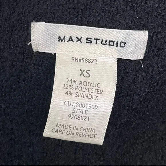 Women's Max Studio Black, Beige, and Brown Colorblock Sweater Cardigan Size XS