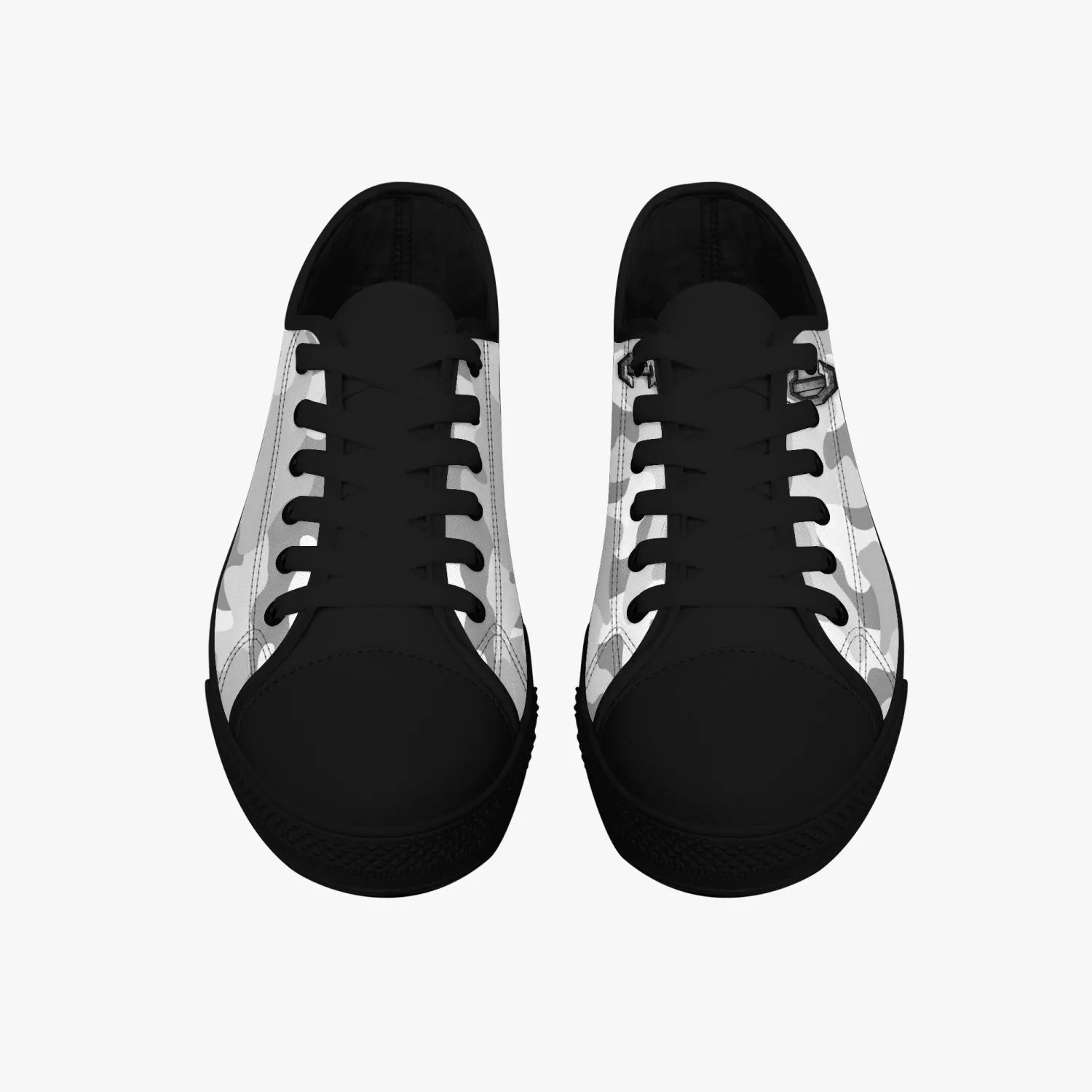 Y i Compete Classic Low-Top Canvas Shoes - Gray/White Camo