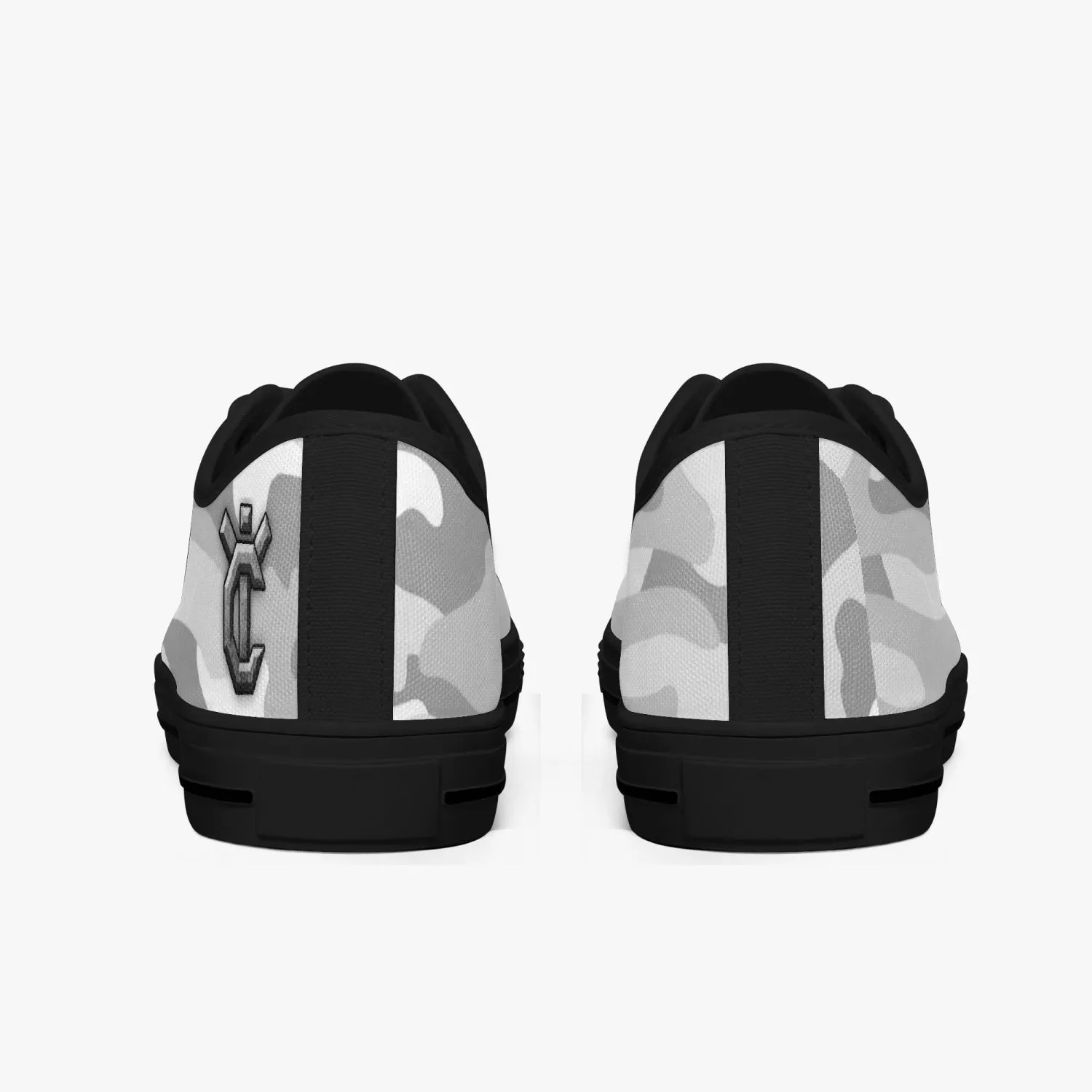 Y i Compete Classic Low-Top Canvas Shoes - Gray/White Camo